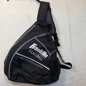 Franklin Pickleball Sling Bag Backpack Black & Gray 18.5 x 13 x 8
